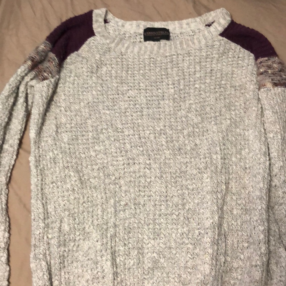 Oversized grey knit sweater